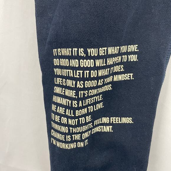 YoungLA Jogger Pant Navy Blue Cuff Ankle Tie Elastic Waist Men's 230 Size S - Picture 10 of 11